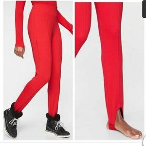 Women's Athleta  Butte Red Stirrup Ski Pants size 4 Tall